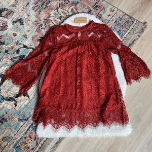 Blu Pepper burnt orange lace top